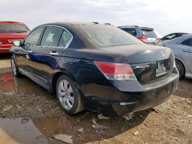 1HGCP36878A073705 - 2008 HONDA ACCORD EXL BLACK photo 3