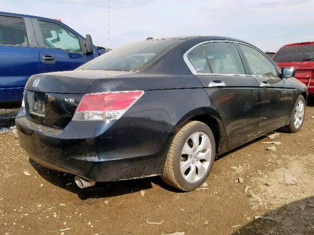 1HGCP36878A073705 - 2008 HONDA ACCORD EXL BLACK photo 4