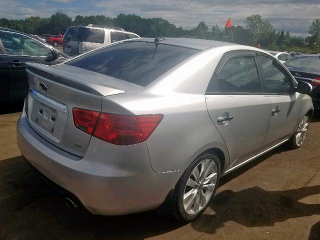 KNAFW4A35C5490299 - 2012 KIA FORTE SX SILVER photo 4