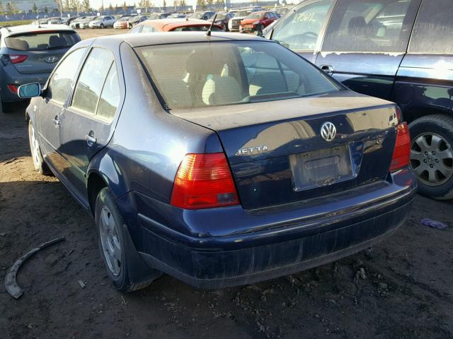 3VWSK29M11M206900 - 2001 VOLKSWAGEN JETTA GLS BLUE photo 3