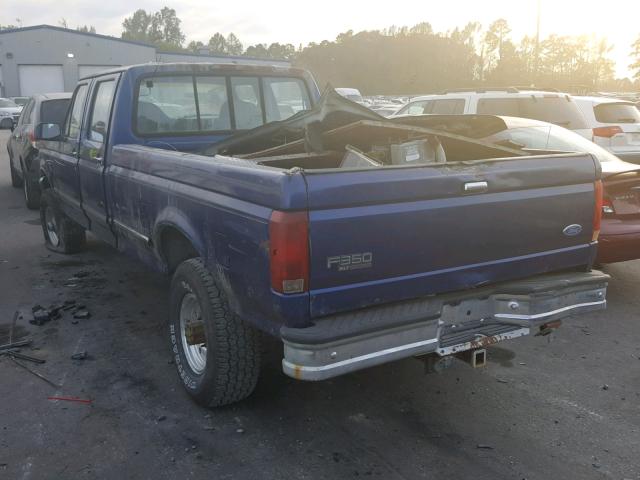 1FTJW36FXVEA63648 - 1997 FORD F350 BLUE photo 3