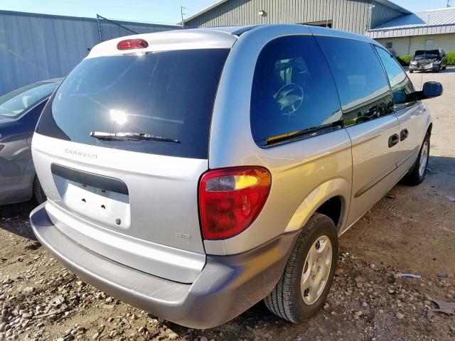 1B4GP25332B595648 - 2002 DODGE CARAVAN SE SILVER photo 4