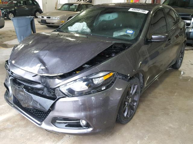 1C3CDFBB6GD682635 - 2016 DODGE DART SXT GRAY photo 2