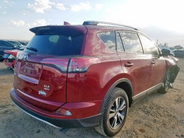 JTMRFREV6JD244194 - 2018 TOYOTA RAV4 ADVEN RED photo 4