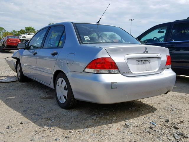 JA3AJ26E64U064055 - 2004 MITSUBISHI LANCER ES SILVER photo 3