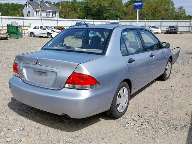 JA3AJ26E64U064055 - 2004 MITSUBISHI LANCER ES SILVER photo 4