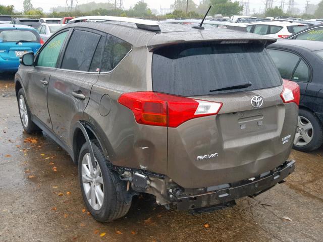 2T3DFREV3EW211222 - 2014 TOYOTA RAV4 LIMIT BROWN photo 3