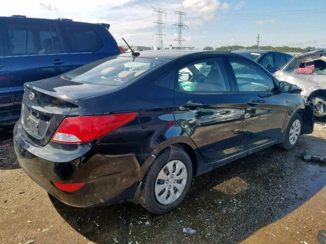 KMHCT4AE4GU044054 - 2016 HYUNDAI ACCENT SE BLACK photo 4