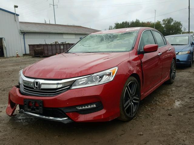 1HGCR2F17HA231354 - 2017 HONDA ACCORD SPO RED photo 2