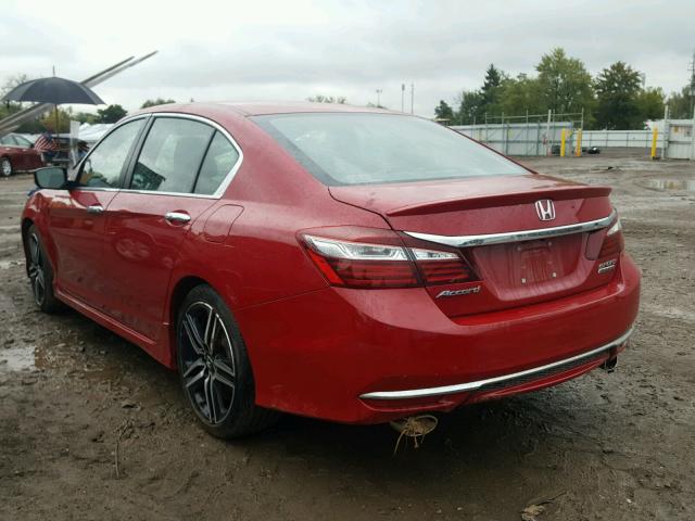 1HGCR2F17HA231354 - 2017 HONDA ACCORD SPO RED photo 3