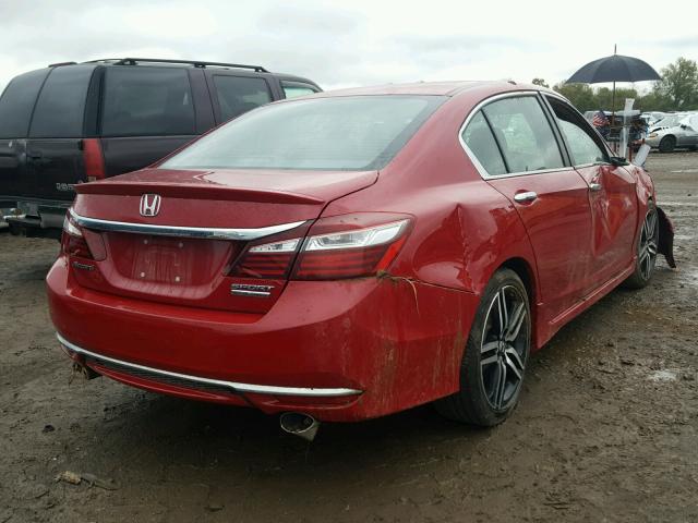 1HGCR2F17HA231354 - 2017 HONDA ACCORD SPO RED photo 4