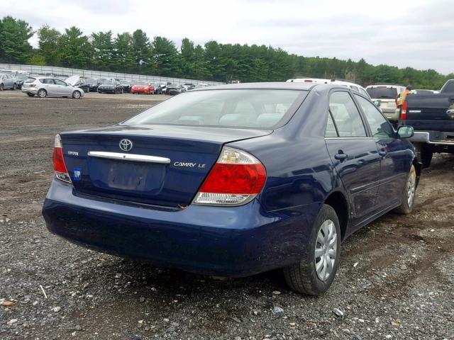 4T1BE30K26U148435 - 2006 TOYOTA CAMRY LE BLUE photo 4