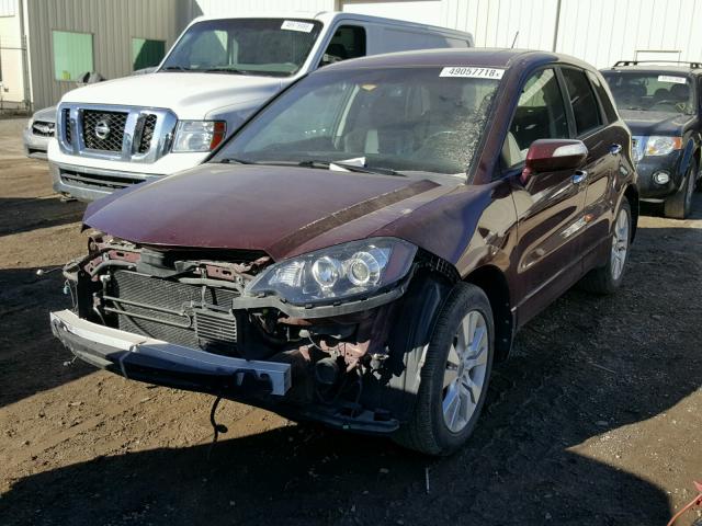 5J8TB1H21AA802167 - 2010 ACURA RDX BURGUNDY photo 2