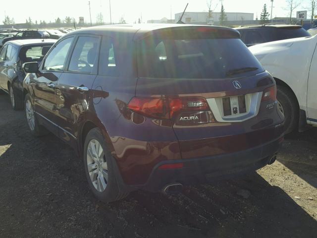 5J8TB1H21AA802167 - 2010 ACURA RDX BURGUNDY photo 3