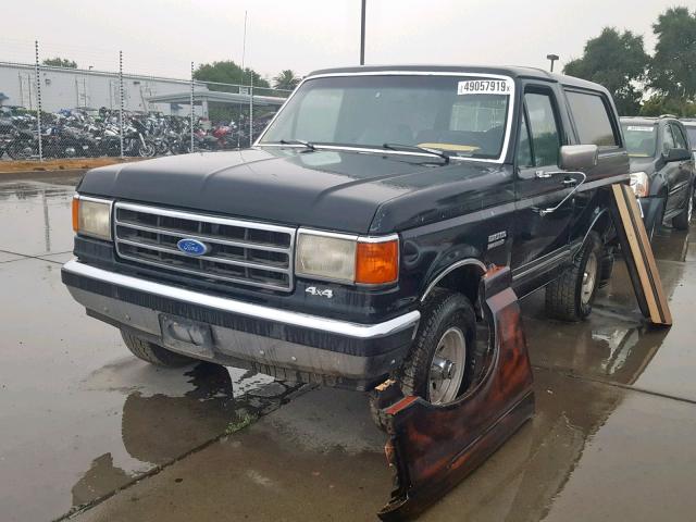 1FMEU15H8LLB24465 - 1990 FORD BRONCO U10 BLACK photo 2