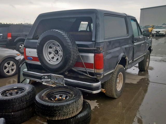 1FMEU15H8LLB24465 - 1990 FORD BRONCO U10 BLACK photo 4