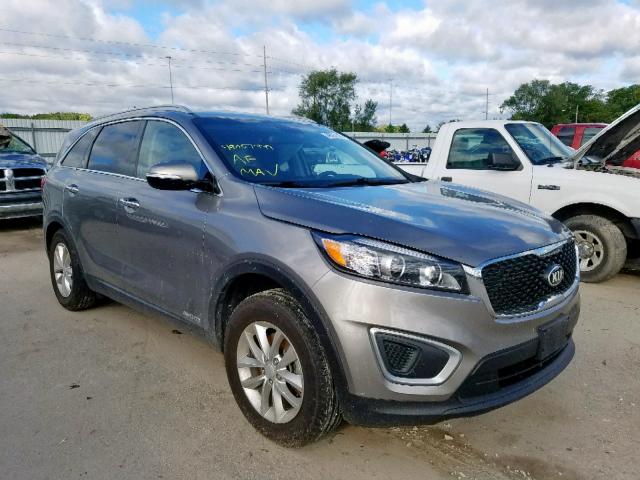 5XYPGDA54GG174010 - 2016 KIA SORENTO LX GRAY photo 1