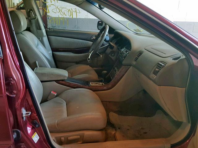 19UUA566X3A063212 - 2003 ACURA 3.2TL BURGUNDY photo 5