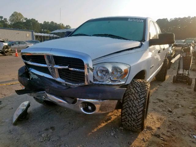 1D7HA18N78S592864 - 2008 DODGE RAM 1500 S WHITE photo 2