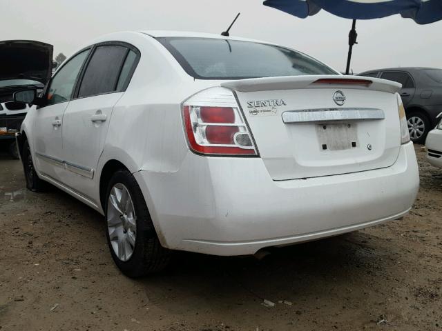 3N1AB6AP9CL775646 - 2012 NISSAN SENTRA 2.0 WHITE photo 3