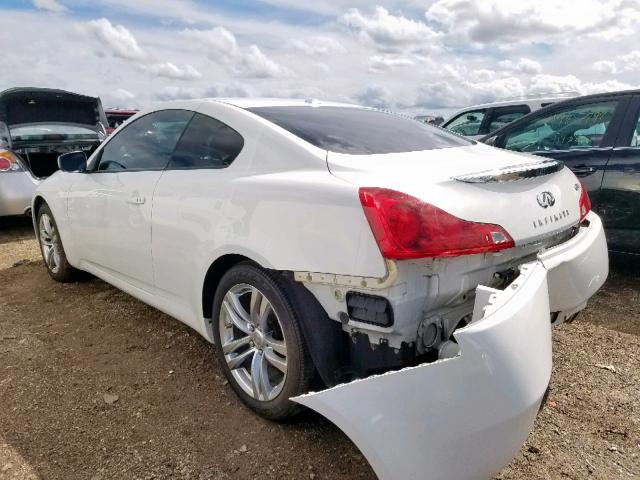 JNKCV64F89M653079 - 2009 INFINITI G37 WHITE photo 3