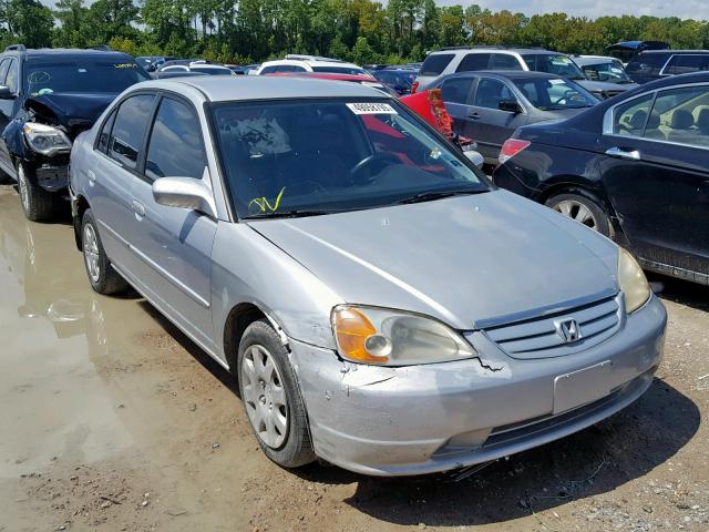 1HGES16581L007241 - 2001 HONDA CIVIC LX SILVER photo 1