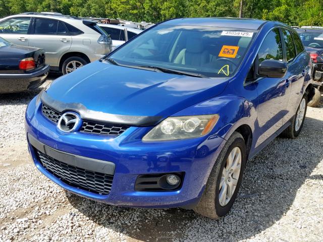 JM3ER293470133396 - 2007 MAZDA CX-7 BLUE photo 2