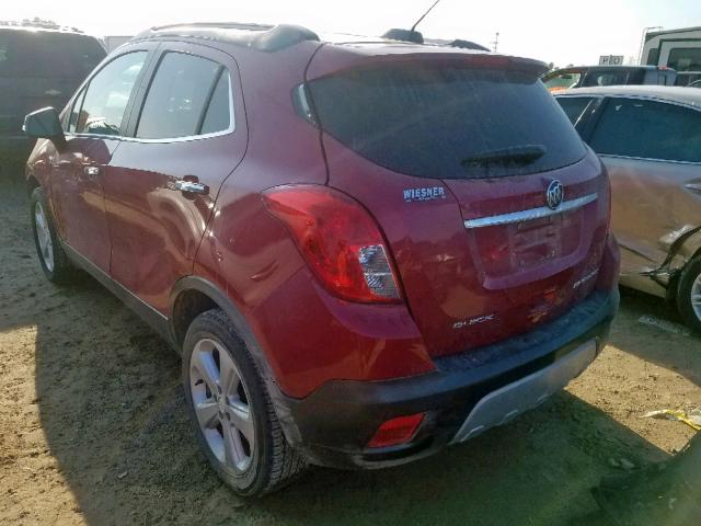 KL4CJASB8FB245425 - 2015 BUICK ENCORE MAROON photo 3