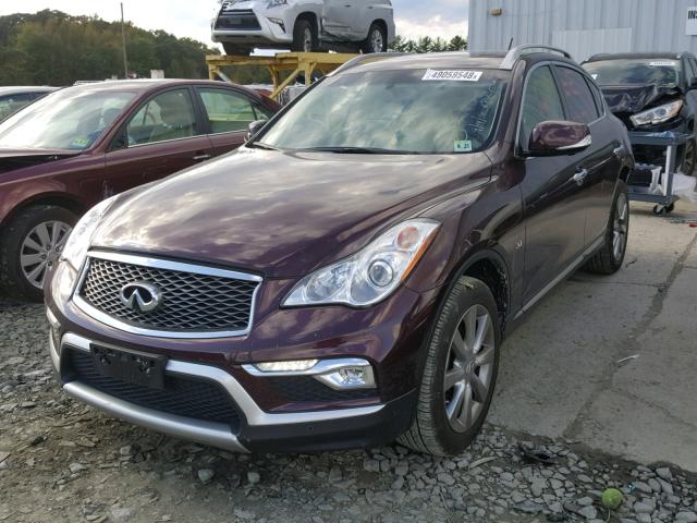 JN1BJ0RR3GM271762 - 2016 INFINITI QX50 MAROON photo 2