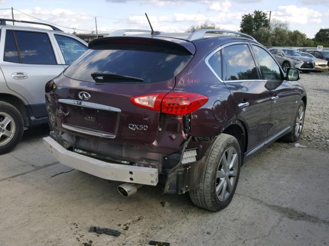 JN1BJ0RR3GM271762 - 2016 INFINITI QX50 MAROON photo 4