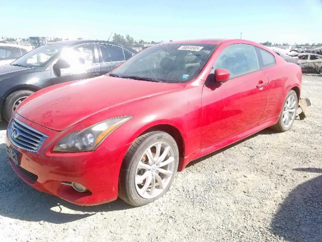 JN1CV6EL0BM260076 - 2011 INFINITI G37 RED photo 2