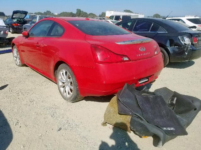 JN1CV6EL0BM260076 - 2011 INFINITI G37 RED photo 3