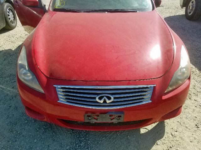 JN1CV6EL0BM260076 - 2011 INFINITI G37 RED photo 7