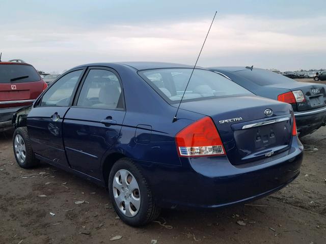 KNAFE221995586627 - 2009 KIA SPECTRA EX BLUE photo 3