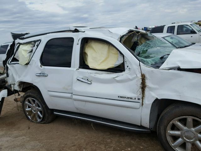 1GKFK63827J207443 - 2007 GMC YUKON DENA WHITE photo 9