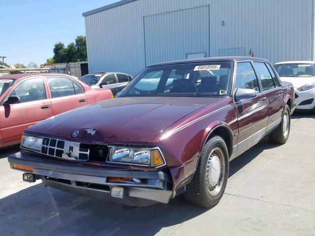 1G3CV54C0L4328001 - 1990 OLDSMOBILE 98 REGENCY MAROON photo 2