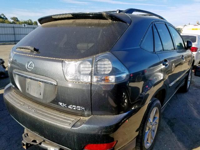 JTJHW31U372035390 - 2007 LEXUS RX 400H GRAY photo 4