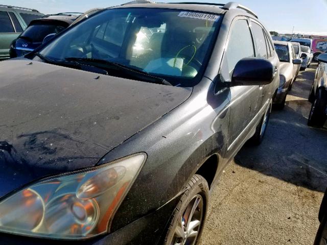 JTJHW31U372035390 - 2007 LEXUS RX 400H GRAY photo 9