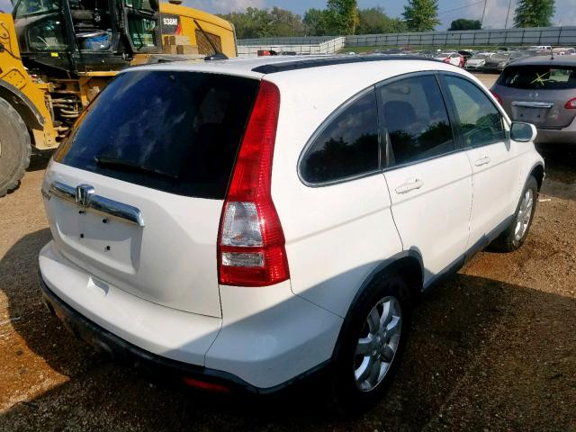 JHLRE48798C075259 - 2008 HONDA CR-V EXL WHITE photo 4