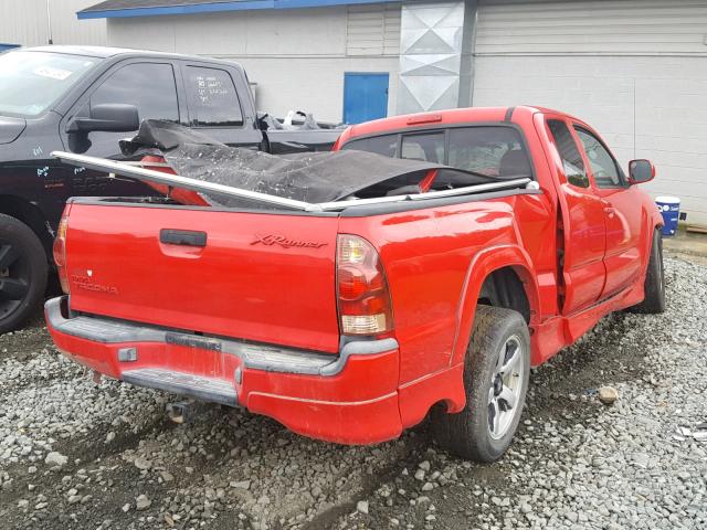 5TETU22N56Z275975 - 2006 TOYOTA TACOMA X-R RED photo 4