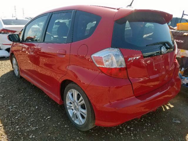 JHMGE8H64BC014524 - 2011 HONDA FIT SPORT RED photo 3