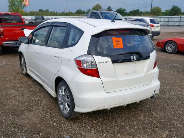 JHMGE88499C007237 - 2009 HONDA FIT SPORT WHITE photo 3