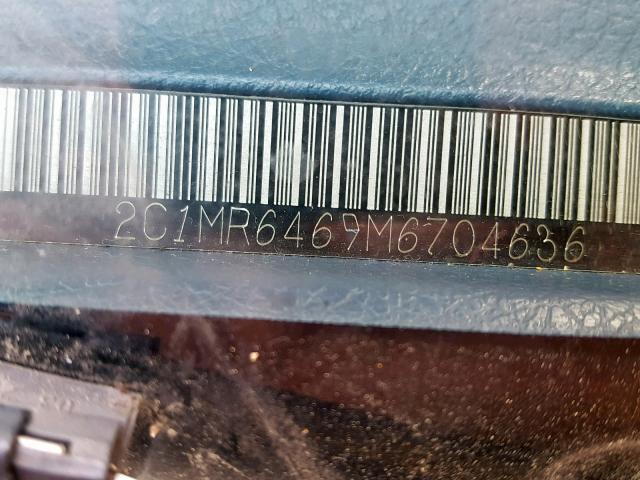 2C1MR6469M6704636 - 1991 GEO METRO BASE BLUE photo 10