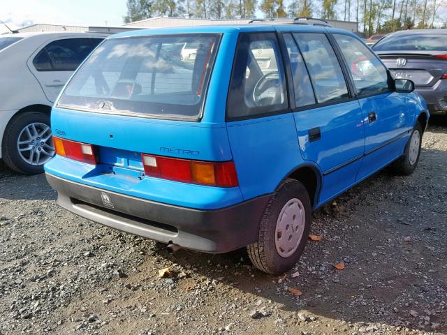 2C1MR6469M6704636 - 1991 GEO METRO BASE BLUE photo 4