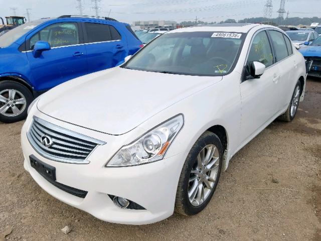 JN1CV6ARXBM400063 - 2011 INFINITI G37 WHITE photo 2