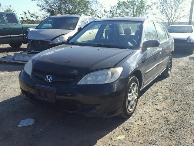 2HGES16395H584104 - 2005 HONDA CIVIC DX V BLACK photo 2