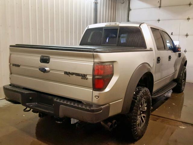 1FTFW1R61CFB55034 - 2012 FORD F150 SVT R SILVER photo 4