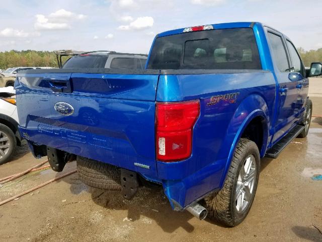 1FTEW1EP9JKC48382 - 2018 FORD F150 SUPER BLUE photo 4
