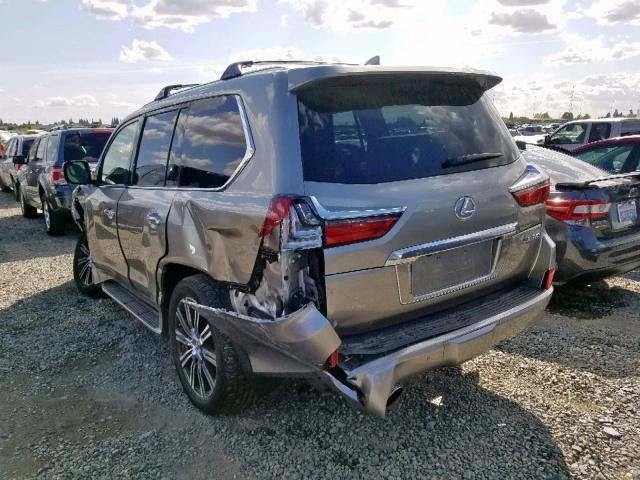 JTJHY7AX2J4258043 - 2018 LEXUS LX 570 SILVER photo 3