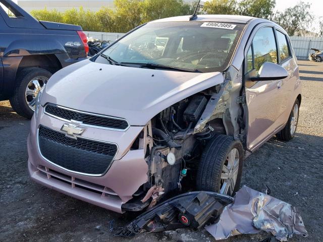 KL8CB6S91DC566963 - 2013 CHEVROLET SPARK LS PINK photo 2